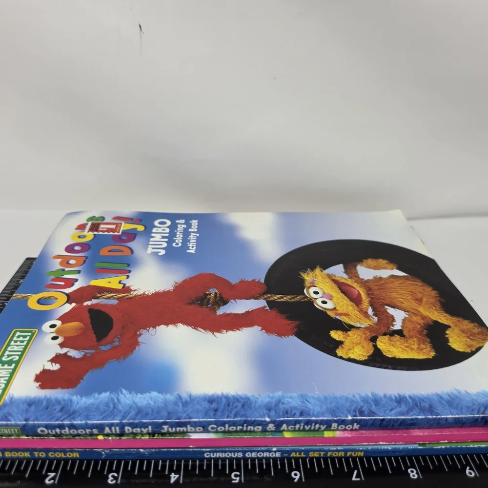 Coloring Books Curious George Care Bears Lot of 3